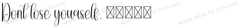 Dont lose yourself.字体转换